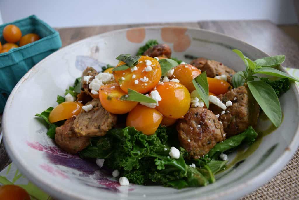 Sausage, Kale and Tomato Saute