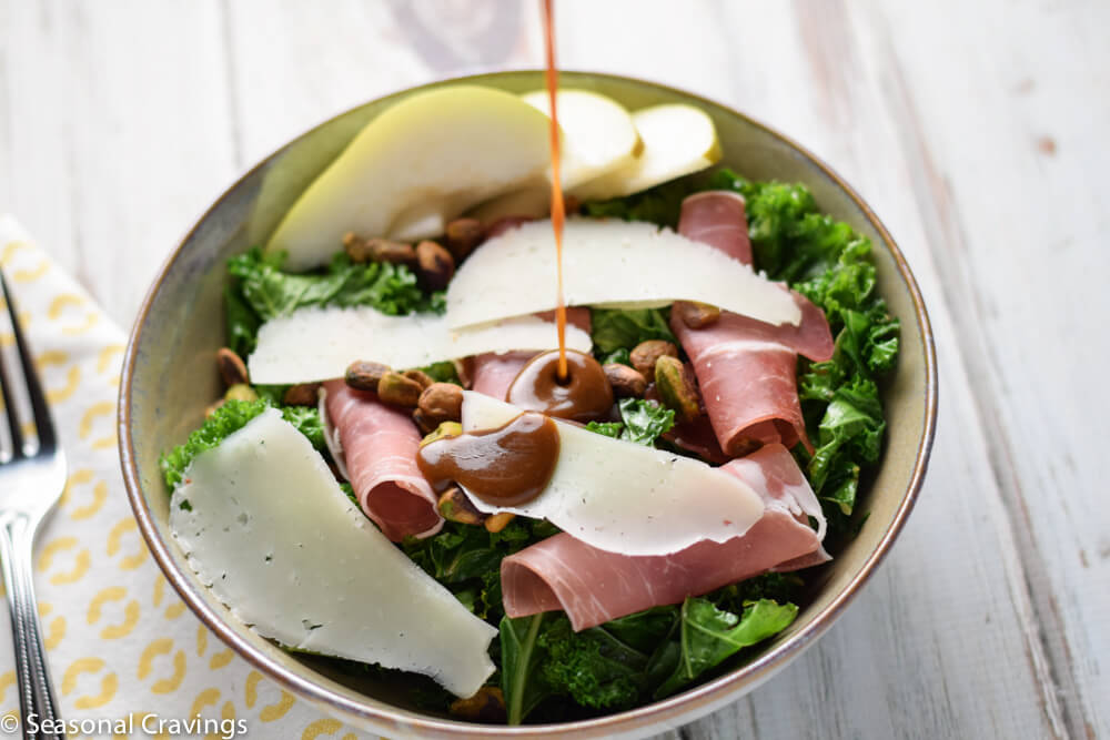 Warm Kale Salad with Prosciutto and Manchego