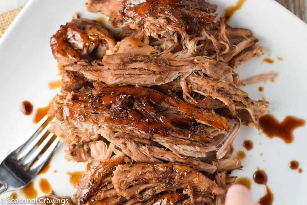 Slow Cooker Balsamic Pork recipe shredded