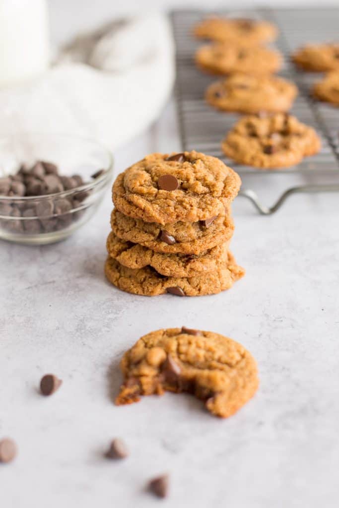 10 gluten free cookies stacked up