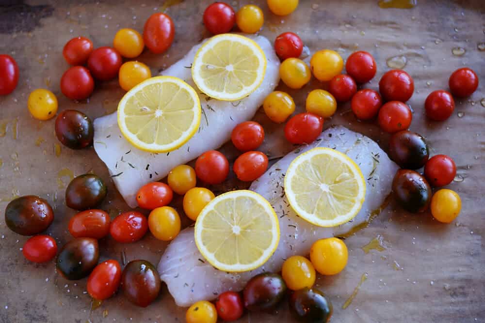 Roasted Cod With Tomatoes