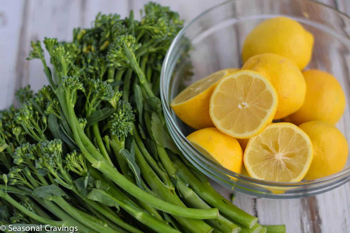 Roasted Broccolini with lemons