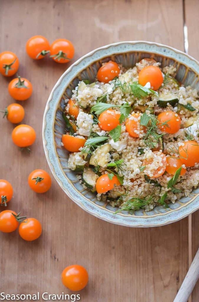 Quinoa with Zucchini and Tomatoes