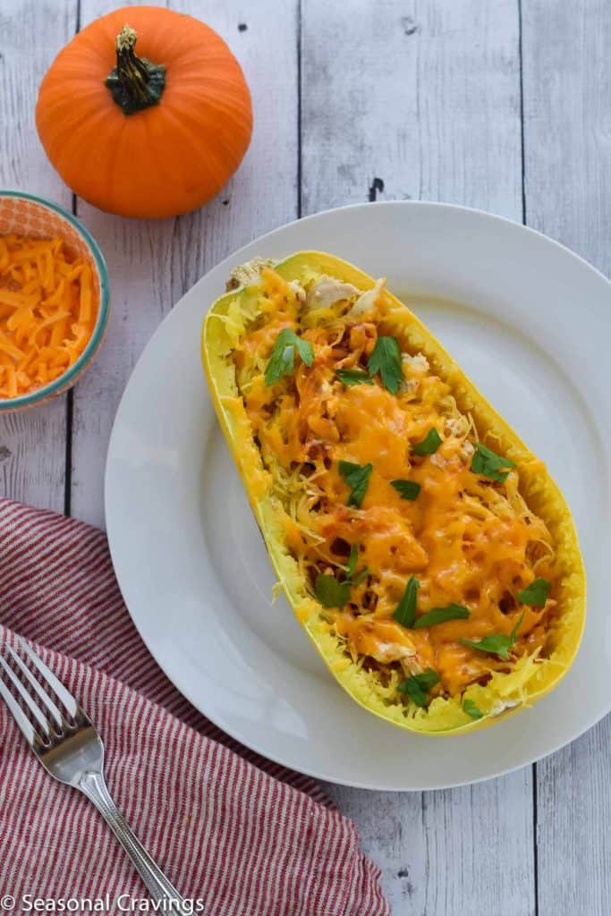 Spaghetti Squash Chicken Taco