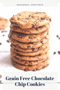 Grain free almond chocolate chip cookies.