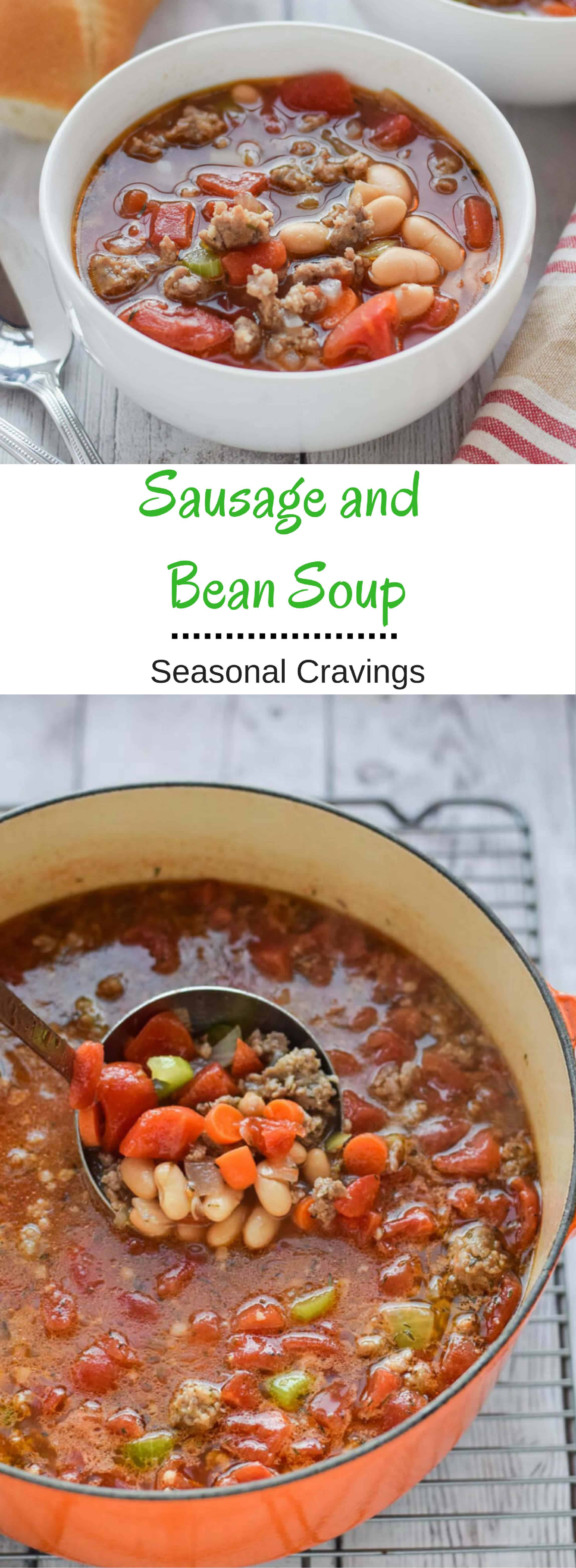 Sausage and Bean Soup - quick, easy and healthy dinner to warm you up on a cold night.