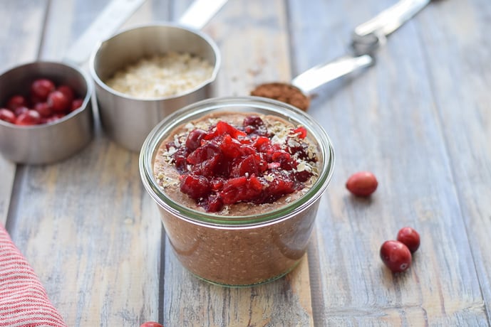 Cranberry Chocolate Overnight Oats