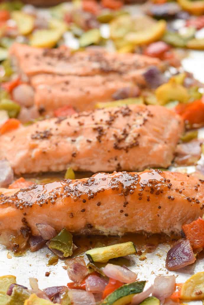 Sheet Pan Apple Cider Glazed Salmon