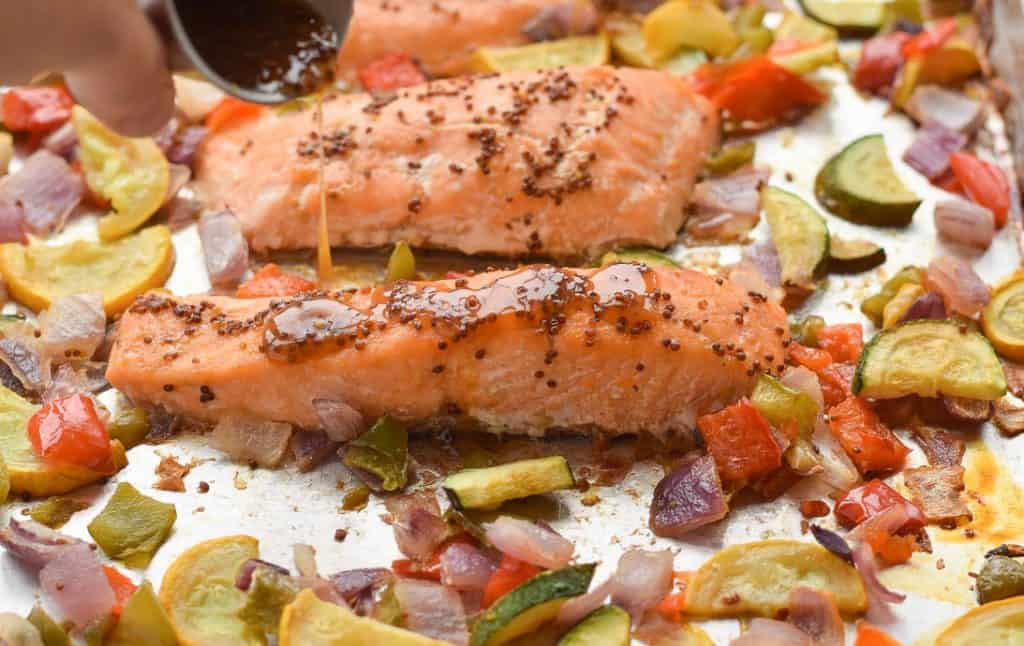 Sheet Pan Apple Cider Glazed Salmon