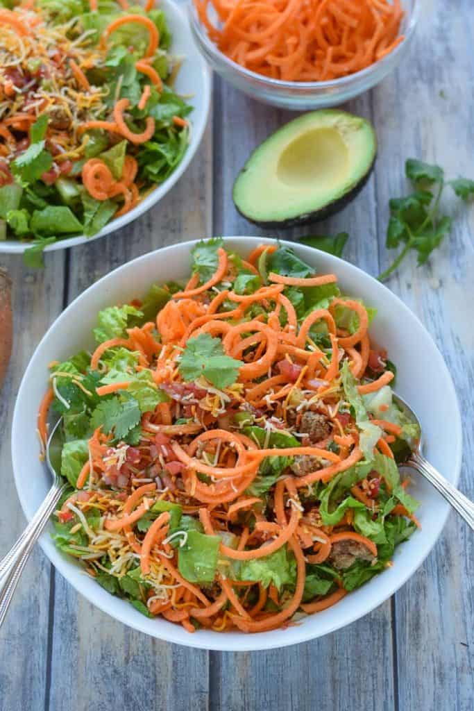 Sweet Potato Noodle Taco Salad