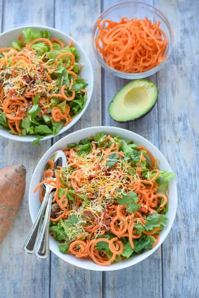 Sweet Potato Noodle Taco Salad