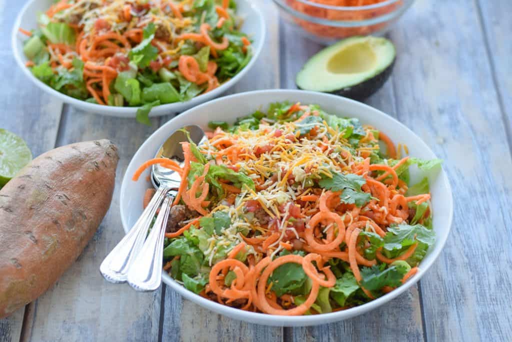 Sweet Potato Noodle Taco Salad