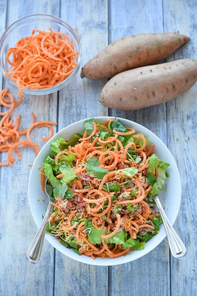 Sweet Potato Noodle Taco Salad