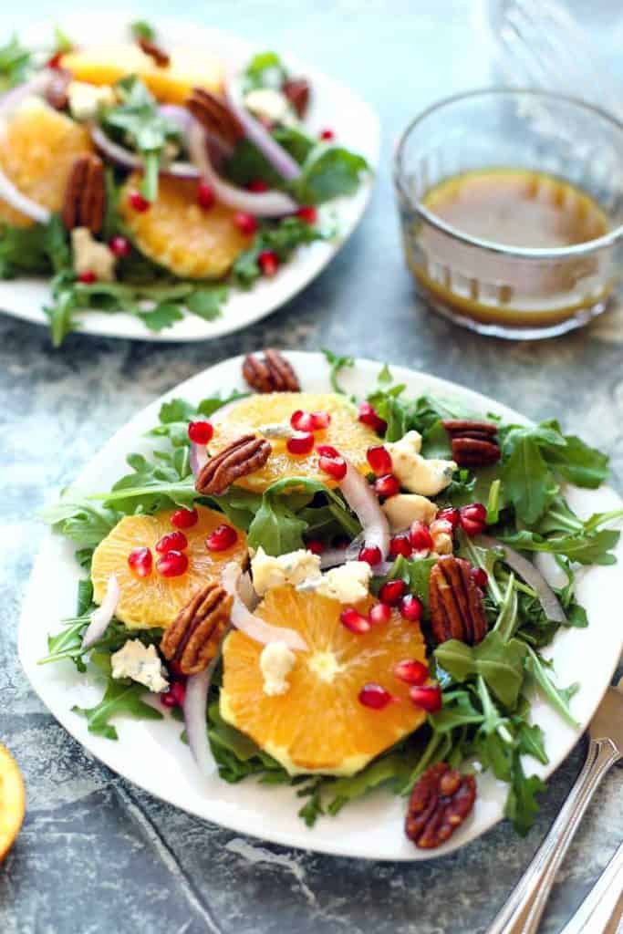 Arugula and Orange Salad close up