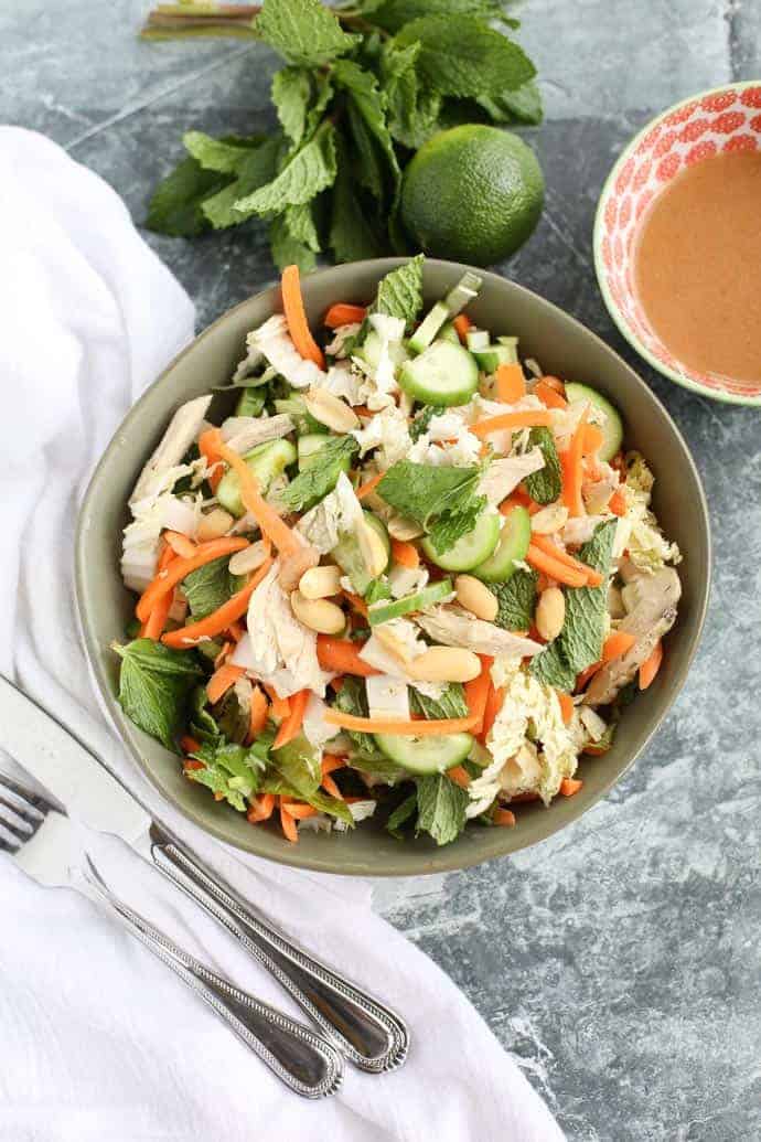 Skinny Vietnamese Chicken Salad with no dressing