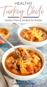 Healthy turkey chili, perfect for winter.