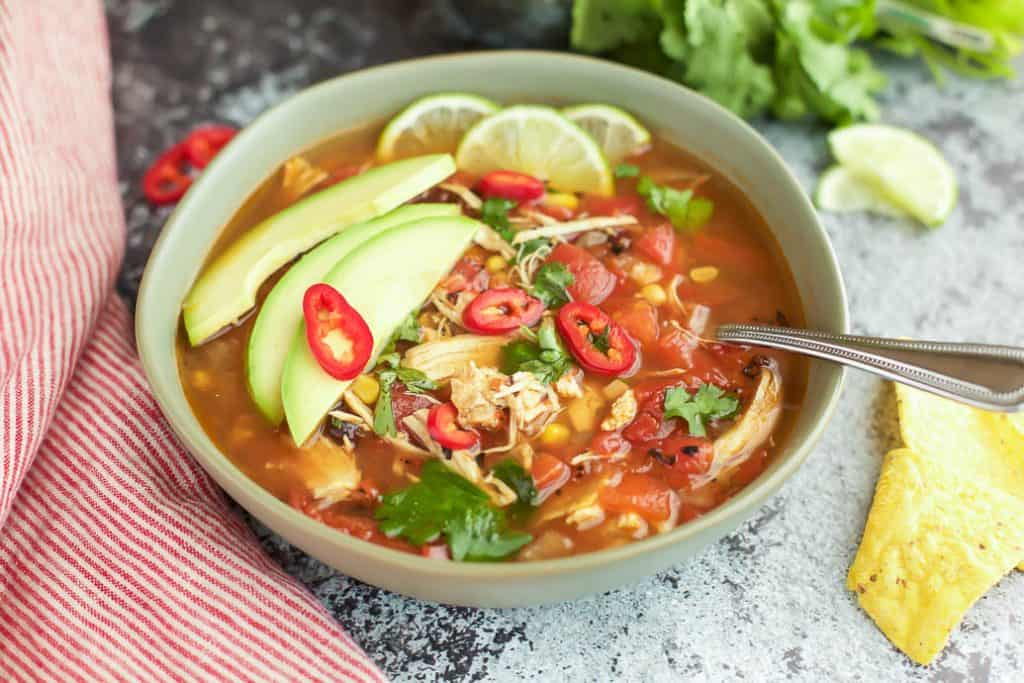 instant pot chicken tortilla soup recipe