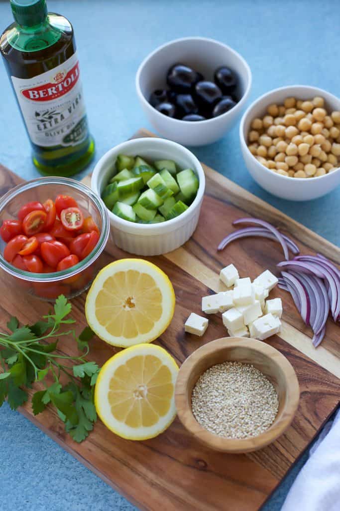 Greek Quinoa Salad Recipe ingredients