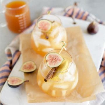 Sparkling Fig and Apple Cider Cocktail