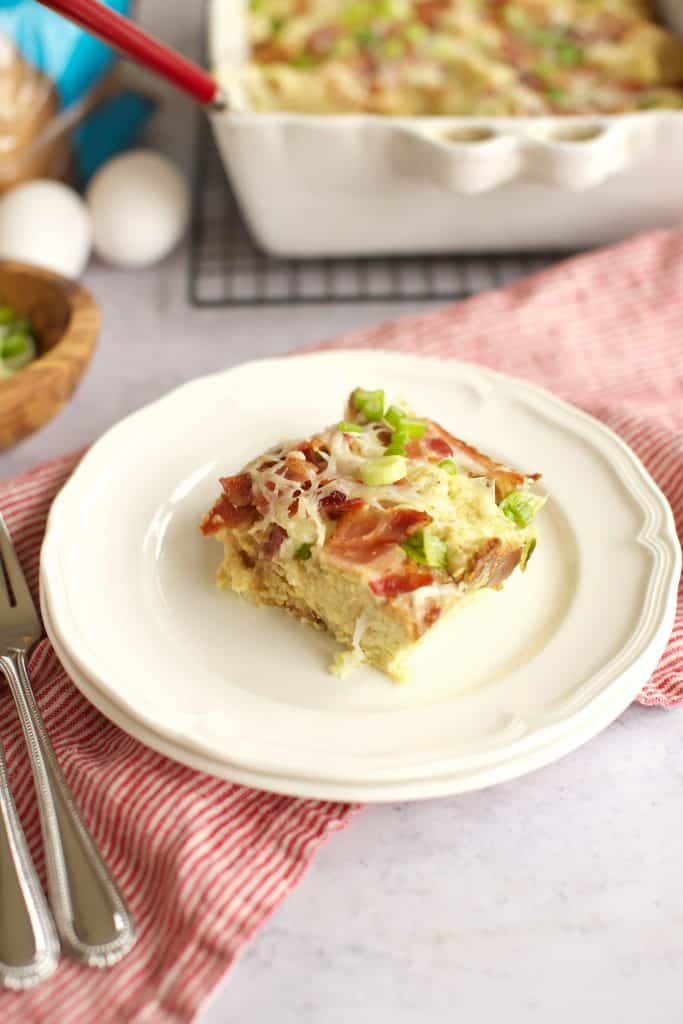 gluten free breakfast casserole overnight on a plate