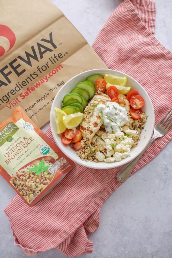 Chicken Gyro Bowl with quinoa