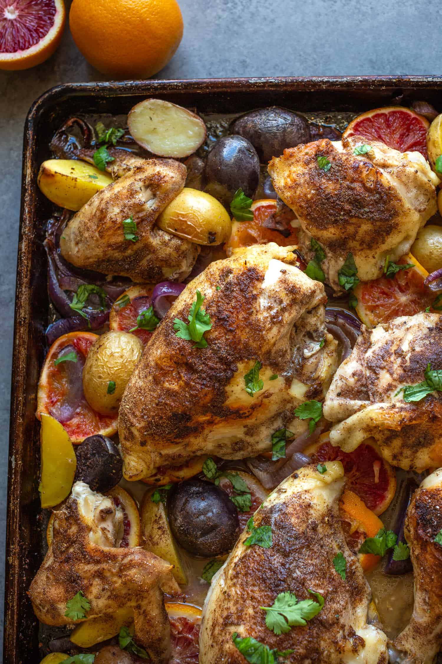 sheet pan chicken with potatoes