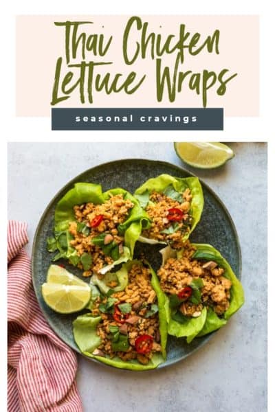 Thai Basil Chicken Lettuce Wraps