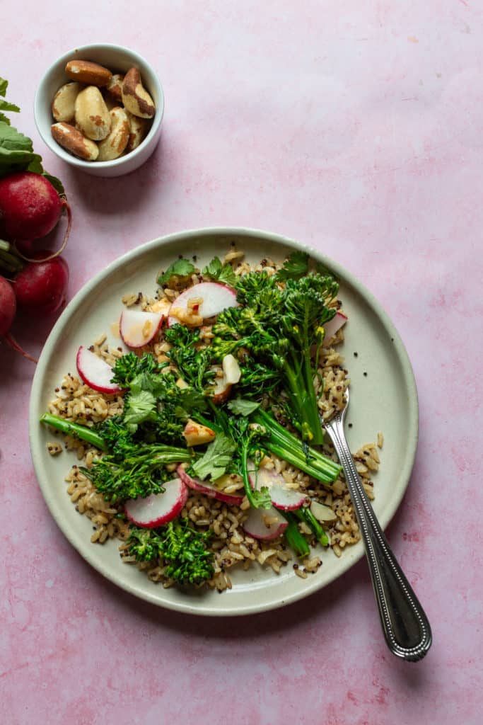 roasted broccolini and quinoa salad