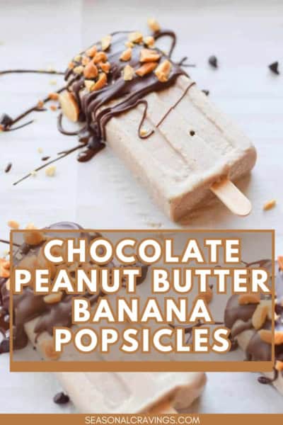 Two delectable chocolate peanut butter banana popsicles topped with chopped nuts and a luscious chocolate drizzle are artfully displayed, surrounded by scattered nuts and bits of rich chocolate.