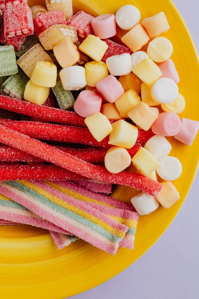 plate of halloween candy