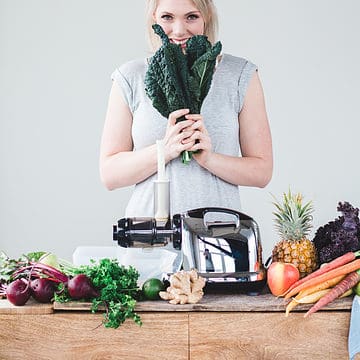 woman with vegetables