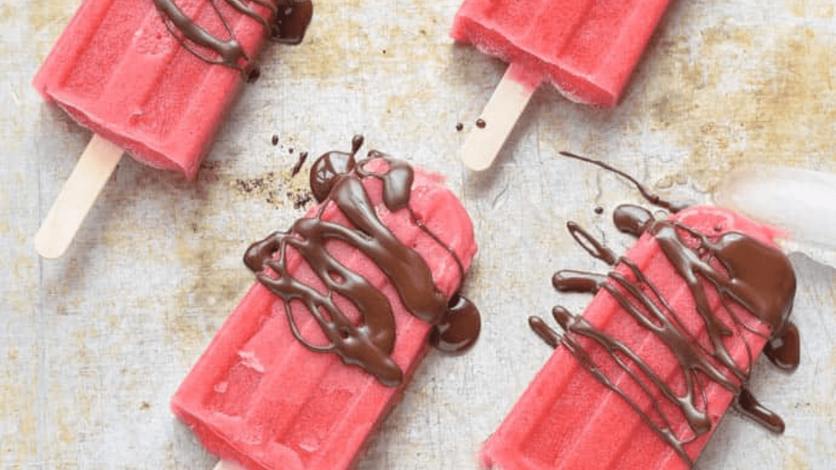 Strawberry Popsicles