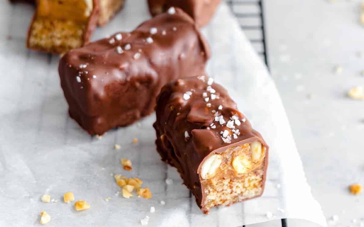 homemade snickers bars