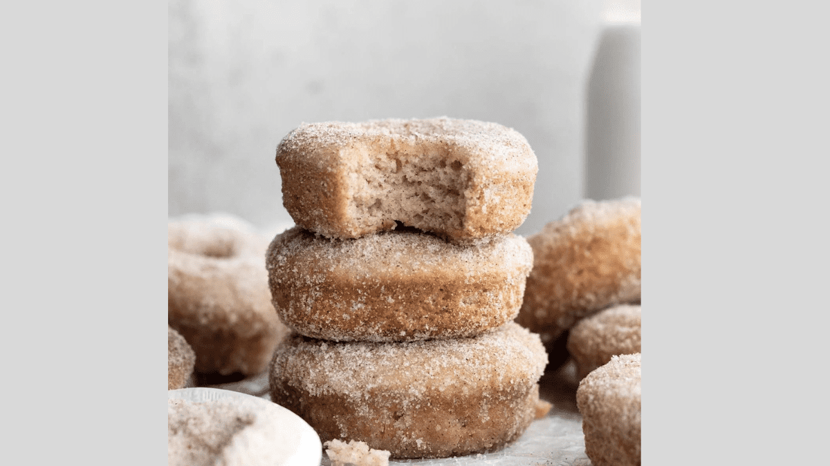 Cinnamon Sugar Donuts stacked