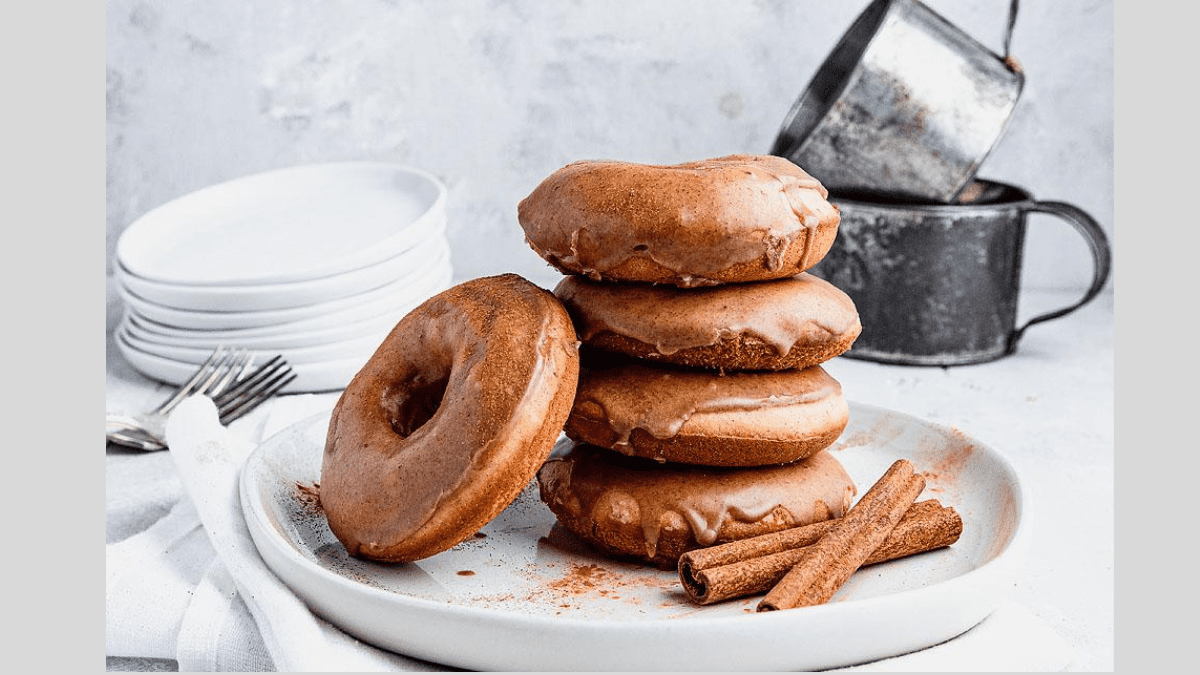 Baked Gluten Free Cinnamon Spice Glazed Donuts