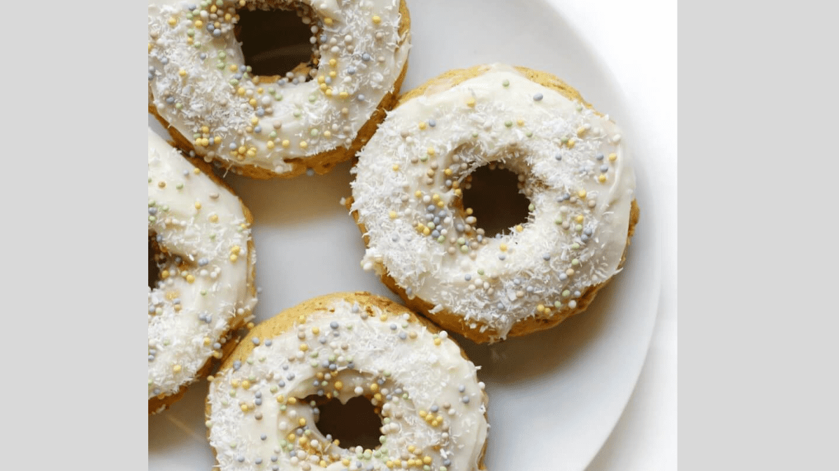 Baked Gluten-Free Carrot Cake Doughnuts