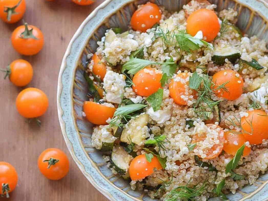 Quinoa with Zucchini and Tomatoes