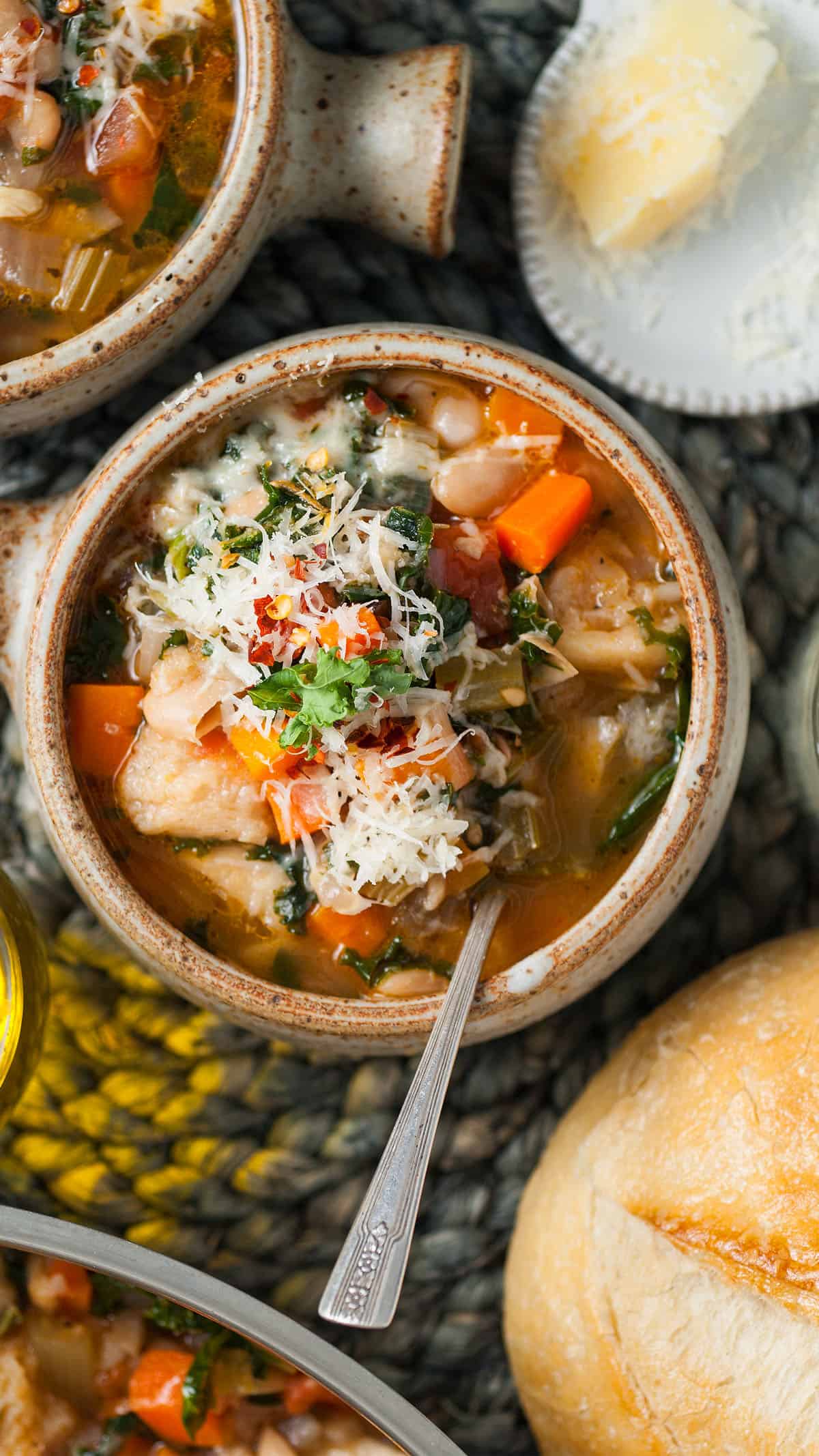 Food blogger, Bella Bucchiotti of xoxoBella, shares a recipe for ribollita Italian bean soup. You will love this simple Italian white bean and kale soup recipe. 
