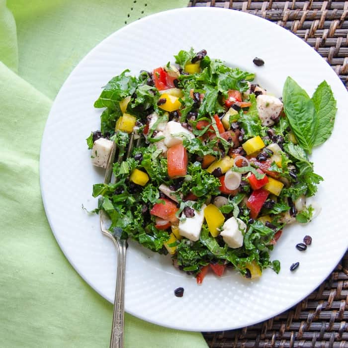 Tangy Italian Black Rice Salad.
