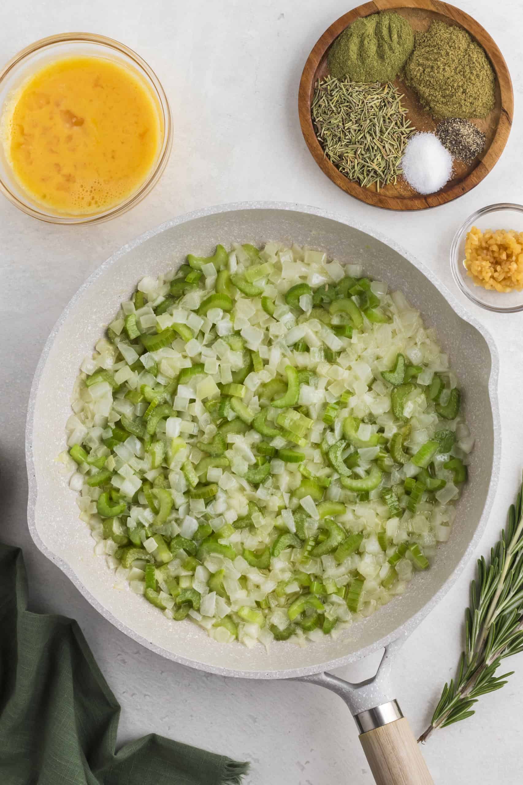 a pan of food with ingredients in it