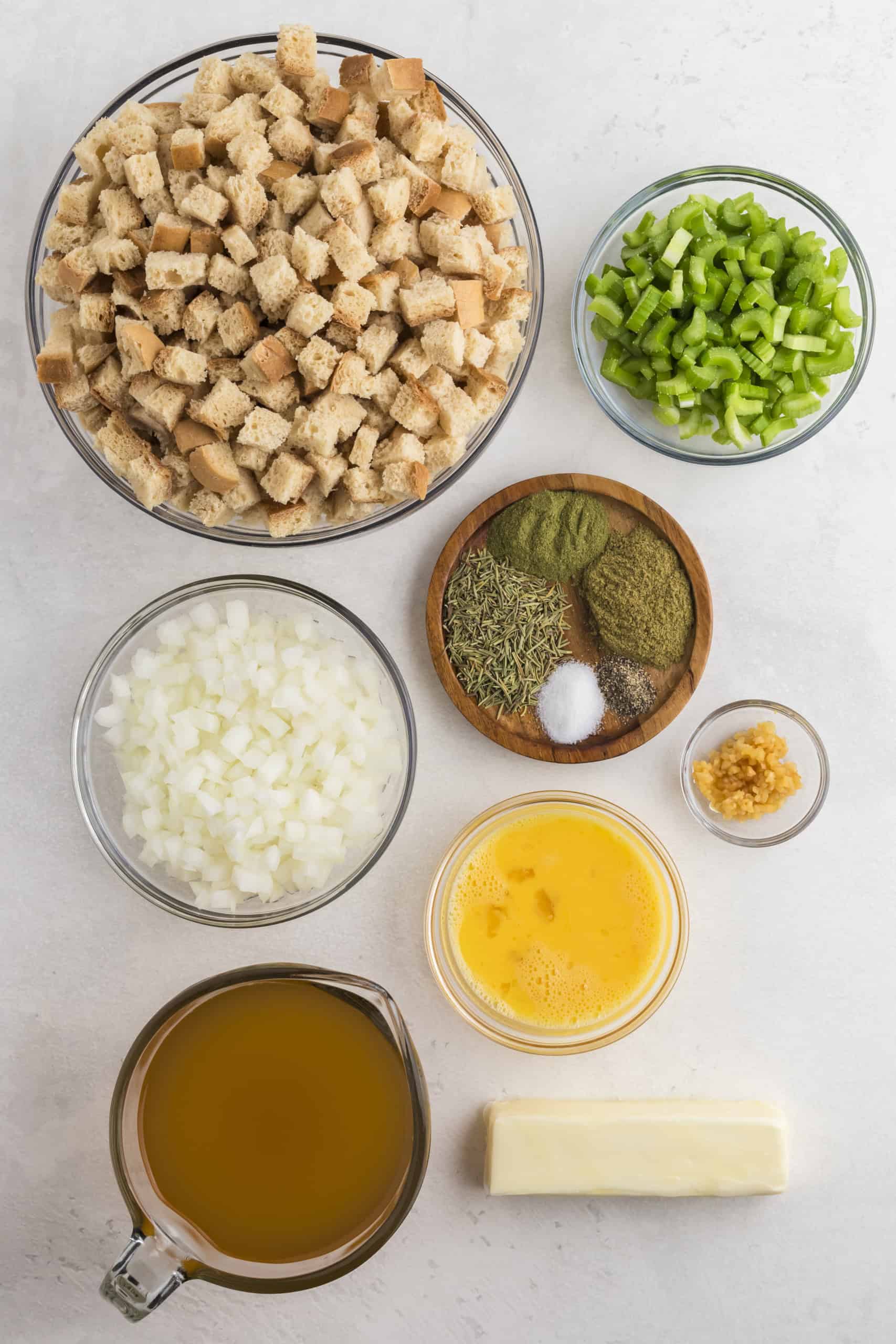 a table with bowls of food