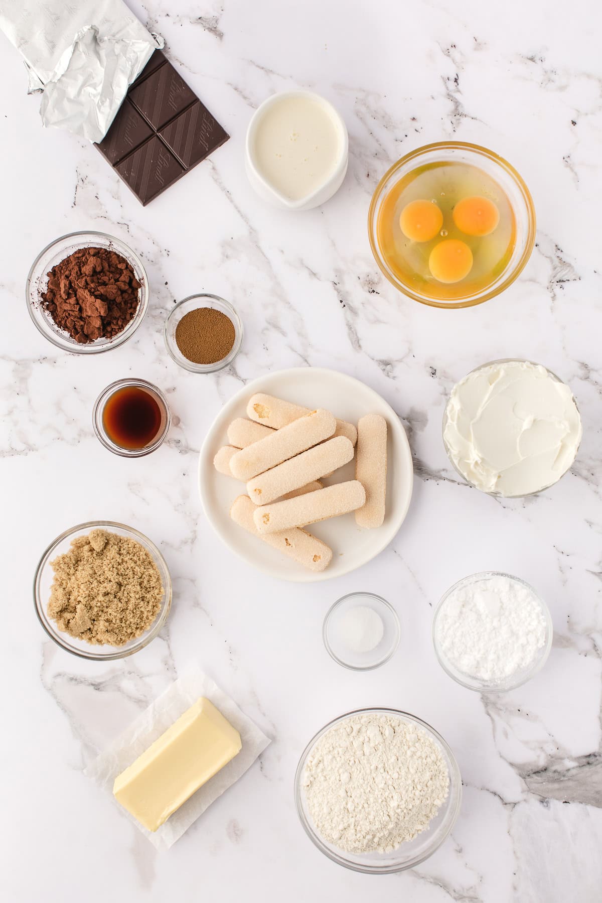 ingredients for brownies