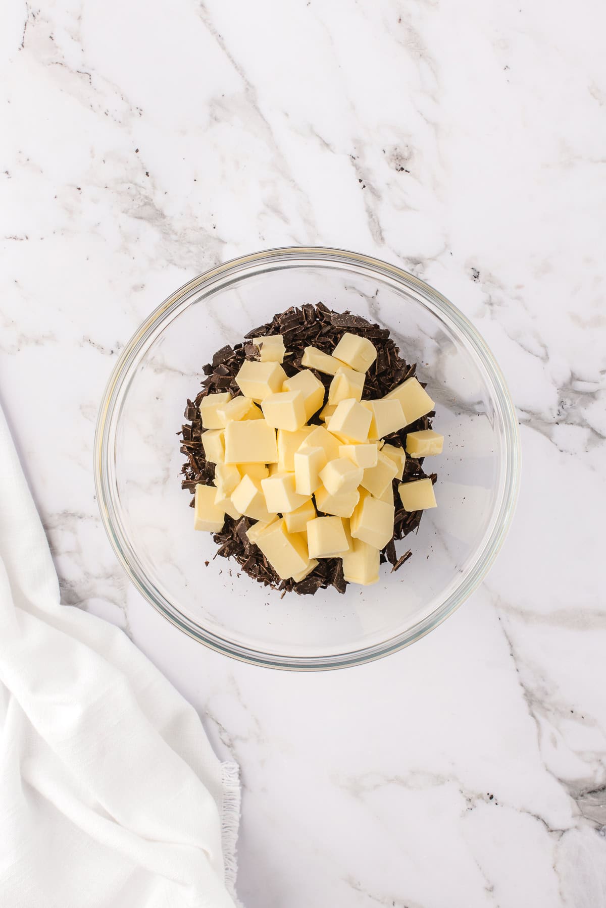 butter and chocolate in bowl